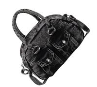 HIOPOIUYT Borsa contemporanea di grande capacità borsa a tracolla tasche multiple jeans borse a tracolla per le donne moda accessorio retrò moto borsa a tracolla, Nero , One Size