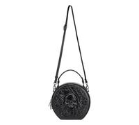 HIOPOIUYT Borsa da donna elegante borsa a tracolla moda borsa a tracolla e borsa in pelle PU rotonda punk messaggeri donna steampunk spalla in pelle PU Crossbody retrò rotondo