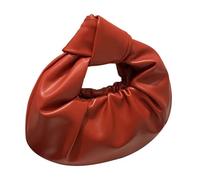 HIOPOIUYT Borsa da donna Hoboes Toted Bags Borsa a mano increspata Dumpling Borse da donna Pochette Borse annodate con manico superiore con cerniera Borse con manico superiore per le donne, Rosso, One
