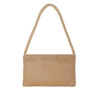 HIOPOIUYT Borsa da sera scintillante da donna Borse con perline di alluminio Borse Borse a mano Borsa a tracolla ascellare per uso quotidiano Incontri Borse da sera per donne Unico, Oro