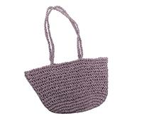 HIOPOIUYT Borsa di paglia da donna Borse a tracolla di grande capacità Lady Tote Bag Beach Travel Borse Piccola Borsa di paglia con manico, A