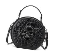 HIOPOIUYT Borsa Hoboes da donna in pelle Sterevunk Borsa a tracolla con cerniera Casual Crossbody Bag con cinghie rimovibili Borse a tracolla con cerniera, Fbg411bk, Taglia unica