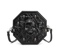 HIOPOIUYT Borsa Hoboes da donna in pelle Sterevunk Borsa a tracolla con cerniera Casual Crossbody Bag con cinghie rimovibili Borse a tracolla con cerniera, Fbg410bk, Taglia unica
