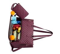 HIOPOIUYT Borsa per laptop professionale con scomparto per il pranzo isolato spaziosa organizzazione per dispositivi da ufficio frutta borsa impermeabile per laptop con isolamento termico, Porpora