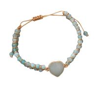 HIOPOIUYT Bracciale Yoga Intrecciato Bracciale Pietra Cuore Regolabile Meditazione Fatta A Mano Unisex Unisex Accessorio Per Equilibrio Emotivo A Doppio Strato Gioielli Guarigione Intrecciata