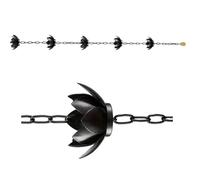 HIOPOIUYT Catena della pioggia del fiore per grondaie con adattatore Fiore Pioggia Catena tazze grondaia Downspout Acqua Home Display regolabile