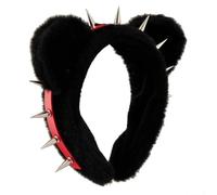 HIOPOIUYT Cerchietti con orecchie di gatto, per incontri a tema anime, appassionati di film, con orecchini in metallo, per adolescenti e adulti