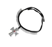 HIOPOIUYT Cerchietto alieno con bulbo oculare demoni divertente cacca occhio vampiri medaglie girocollo collana Halloween cosplay costumi
