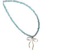 HIOPOIUYT Collana Bowknot Scintillante Per Le Date Eventi E Accessori Per La Catena Delle Clavicoli Della Quotidiana