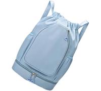 HIOPOIUYT Dry Wet Separato Tennis Bag Coulisse Palestra Basket Zaini Fitness Badminton per Donne Uomini Palestra Coulisse Tennis Fitness Basket