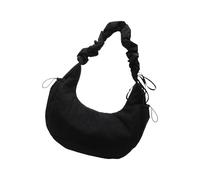 HIOPOIUYT Elegante borsa a tracolla da donna, spaziosa, in nylon, pratica borsa a tracolla per uso quotidiano, Nero , One Size