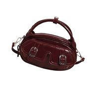 HIOPOIUYT Elegante borsa a tracolla per le donne con manico superiore messaggeri tinta unita in pelle PU borsa a tracolla semplice borsa a tracolla semplice tracolla tracolla in pelle PU Messenger