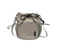 HIOPOIUYT Elegante borsa a tracolla rotonda pratica borsa a tracolla in nylon borsa da viaggio design amichevole per uso quotidiano 2025 elegante borsa rotonda per uso quotidiano, grigio, One Size