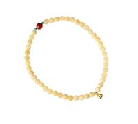 HIOPOIUYT Eleganti Giades Gialli Bracciale A Sospensione Gioielli Artigianali Artigiani Styli Retrò Che Simboleggiano La Felicità E Le Armonie Bracciale Giade Gialle Fatte A Mano