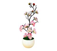 HIOPOIUYT Fiore finto piccolo albero simulazione pianta in vaso bassa manutenzione pianta decorativa per interni bassa manutenzione albero fiore artificiale