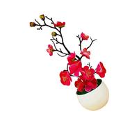 HIOPOIUYT Fiore finto piccolo albero simulazione pianta in vaso bassa manutenzione pianta decorativa per interni bassa manutenzione albero fiore artificiale