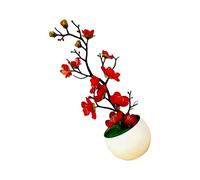 HIOPOIUYT Fiore finto piccolo albero simulazione pianta in vaso bassa manutenzione pianta decorativa per interni bassa manutenzione albero fiore artificiale
