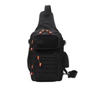HIOPOIUYT Grande capacità Pesca Water Resist Crossbody Bag Tackle Bag Zaini Singola Borsa a tracolla Borsa da pesca Attrezzatura da pesca Borsa per il trasporto, Nero