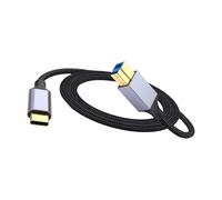 HIOPOIUYT Intrecciato Intrecciato USB B per Tipo C Office Cavo Uso per Stazioni Docking Stazioni Scanners Scanners Hard Drives Dati da USB C A B Cavo