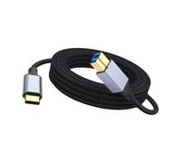 HIOPOIUYT Intrecciato Intrecciato USB B per Tipo C Office Cavo Uso per Stazioni Docking Stazioni Scanners Scanners Hard Drives Dati da USB C A B Cavo