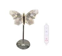 HIOPOIUYT Lampada da notte a farfalla Atmosfere Luce notturna con luminosità regolabile per la camera dei bambini o come decorazione per feste di festival Lampade da tavolo a farfalla in acrilico