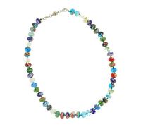HIOPOIUYT Millefioris Collana di perline per le donne gioielli in vetro soffiato a mano Artigianato italiano Collana corta accessori per il collo gioielli da indossare tutti i giorni, Misura unica