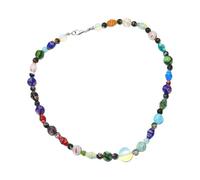 HIOPOIUYT Millefioris Collana di perline per le donne gioielli in vetro soffiato a mano Artigianato italiano Collana corta accessori per il collo gioielli da indossare tutti i giorni, Misura unica