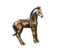 HIOPOIUYT Pezzo di arte del metallo della lega della statuetta miniaturizzata elegante per la decorazione dell'interno e le figurine Decorazione della scultura del cavallo da tavolo