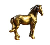 HIOPOIUYT Pezzo di arte del metallo della lega della statuetta miniaturizzata elegante per la decorazione dell'interno e le figurine Decorazione della scultura del cavallo da tavolo