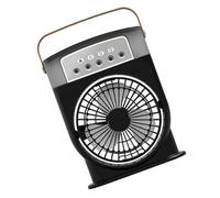 HIOPOIUYT Piccolo ventilatore portatile per aria condizionata, ricaricabile, da tavolo, 3 velocità, tavolo pratico per uso personale, umidificatore portatile ricaricabile