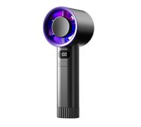 HIOPOIUYT Piccolo ventilatore tascabile con display digitale piccolo tavolo da esterno di raffreddamento con grande batteria adatta per uso personale ventilatore ricaricabile portatile