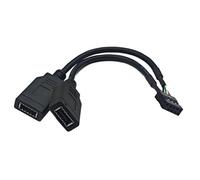 HIOPOIUYT Portatile 9PIN al doppio tipo connettori di E con il tipo anteriore porta di C per il trasferimento dati senza soluzione di continuità USB2.0 nel rivestimento del PVC