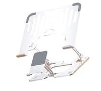 HIOPOIUYT Regolazione 2 in 1 Supporto per laptop e telefono pieghevole ergonomico con acciaio legato aggiornato migliora la stabilità di raffreddamento Regolazione ergonomica Supporto per laptop