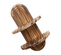 HIOPOIUYT Scaffale decorativo ad arco sospeso design metà secolo vintage in legno galleggiante rack espositore per piante bagno camera da letto doppio scaffale galleggiante