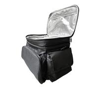 HIOPOIUYT Scatola portaoggetti per accessori da cucito a doppio strato, impermeabile, in tessuto resistente agli strappi, con tracolla, borsa da viaggio per il trasporto
