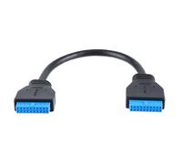 HIOPOIUYT Scheda Madre Splitter USB Interno USB 19pin USB3.0 1 A 2 Cavo Splitter con Cavo Chip per Scheda Espansione della Madre