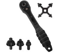 HIOPOIUYT Set di mandrini a cricchetto 2 in 1 e 4 in 1, adatto per banchi trapani e utensili elettrici, chiave per mandrini, trapani