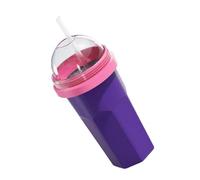 HIOPOIUYT Tazza Portatile con Coperchio in Silicone E Paglia da Viaggio Congelabile per Bevande da Viaggio per Spuntini Bilia
