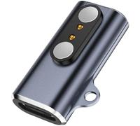HIOPOIUYT Tipo C A 2pin 2 8 Mm Adattatore Conversione Conversione in Alluminio Connettore Ricarica Magnetica Testa per L'adattatore Ricarica Magnetico Smartwatch