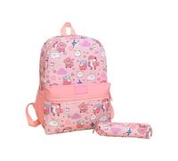 HIOPOIUYT Zaino del fumetto e sacchetti della penna Set pratico sacchetto di scuola per ragazzi e ragazze con grande capacità cinghia regolabile borse da scuola eleganti, F, One Size