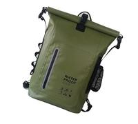 HIOPOIUYT Zaino multiuso resistente all'acqua ergonomico in PVC per ciclismo, escursionismo, viaggi, essenziale, leggero, resistente all'acqua, per lo sport, Verde militare