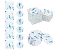 hioseyre Set di 60 cuscinetti biadesivi autoadesivi, impermeabili, resistenti, per casa, auto, ufficio, accessori bianchi, rotondi (30 mm), quadrati (40 mm x 40 mm)