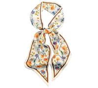 Hioyiwes sciarpa di raso moda sciarpa per capelli spiaggia testa avvolge collo sciarpa foulard donna sciarpa moda regalo, Fiori colorati B1 (15 x 150 cm), 59