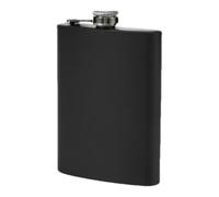 Hip Flask For Liquor Men | 6 7 8 Oz Small Stainless Steel Black Flasks Men Women,Lightweight Wine Container With Never Lose Metal Cap For Wedding Party Gift, Outdoor Activities