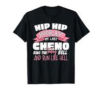 Hip Hip Evviva la mia ultima celebrazione Chemo Sopravvissuto al cancro Maglietta