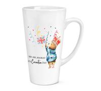 Hip Hooray Coronation Orso 483ml Grande Latte Tazza King Charles III Emblema