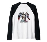 Hip Hop Angelo Vintage Edgy Y2K Backprint Streetwear Angel Maglia con Maniche Raglan