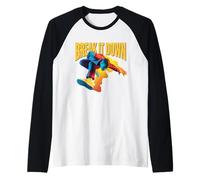 Hip Hop Break It Down Rap Streetwear per Uomo e Donna Maglia con Maniche Raglan