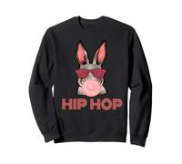 Hip Hop Bunny with Sunglasses Cute Easter Funny Rabbit Lover Felpa
