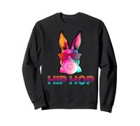 Hip Hop Bunny with Sunglasses Cute Easter Funny Rabbit Lover Felpa